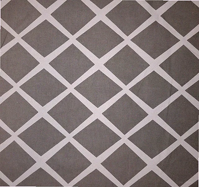 Diamond in Grey BTY Serena and Lily 100% Cotton Lattice Diagonal Line Plaid