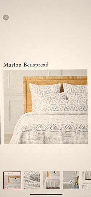 New In Package Serena & Lily Twin Marion Bedspread in Sky