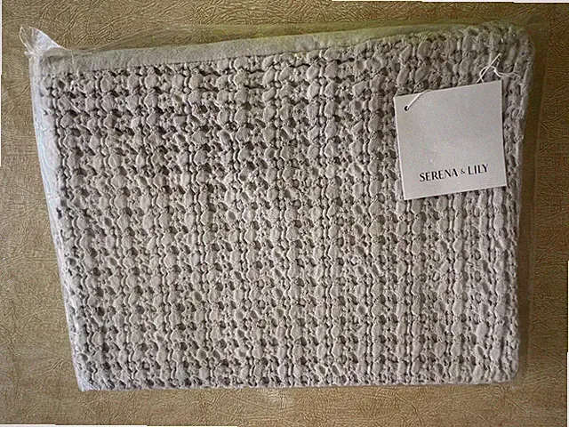 NEW Serena & Lily Montauk Standard Sham Fog Gray Textured Coastal Pillow Cover