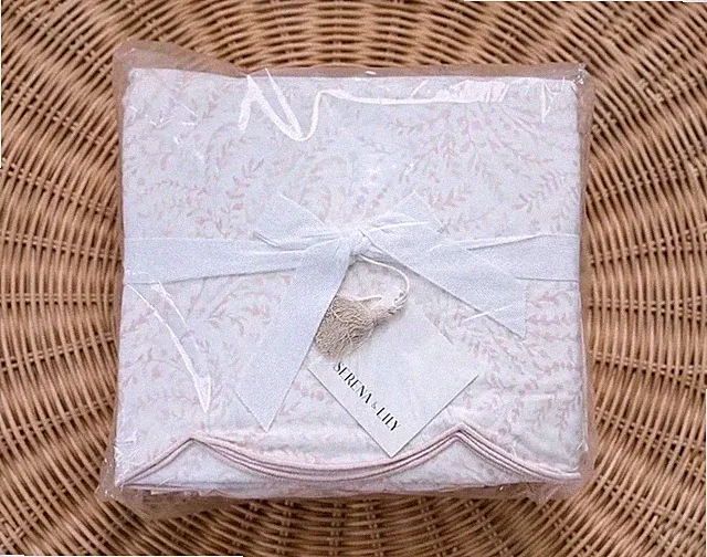 NEW Serena & Lily Priano Sateen Sheet Set (King)-Pink Sand
