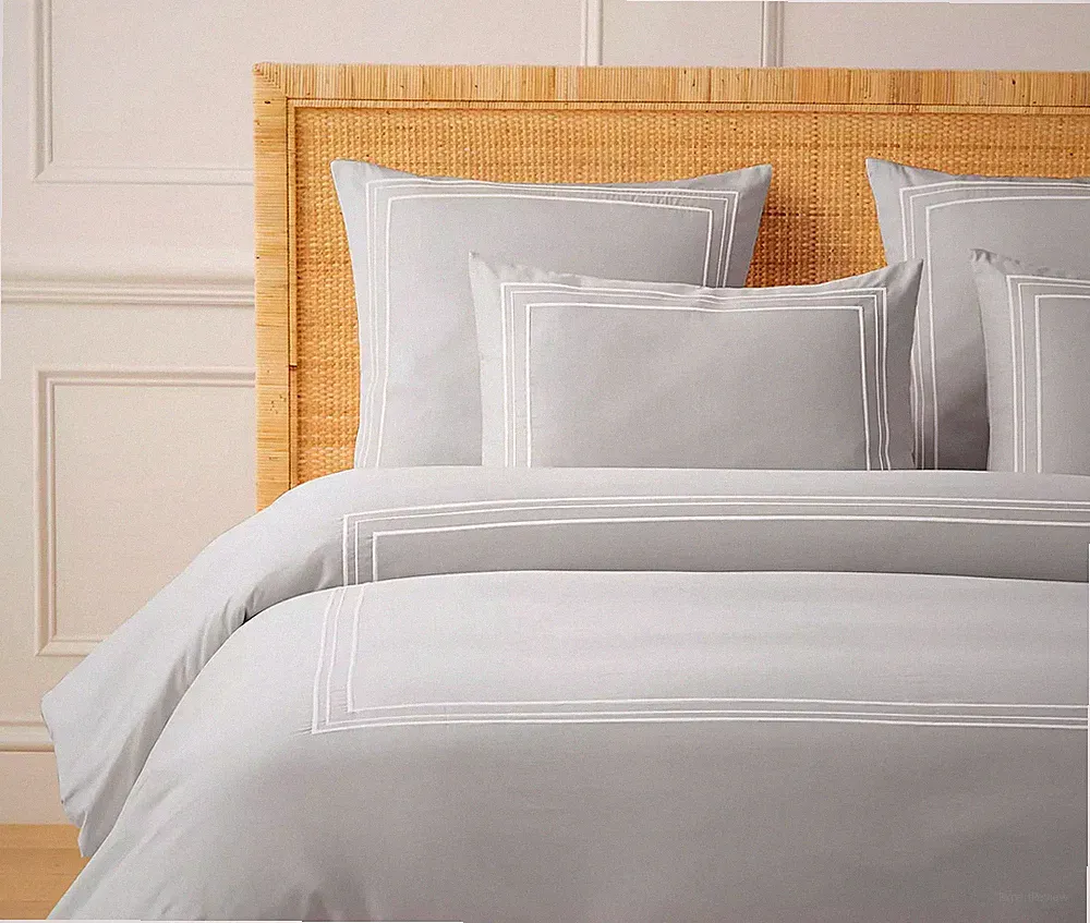 NEW Serena & Lily Soho Top of Bed Twin Fog White NEW Bedding Duvet Cover Coastal