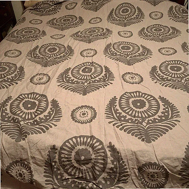 serena and lily 100% Linen Queen ? King Gray Linen Duvet Cover (no Shams)