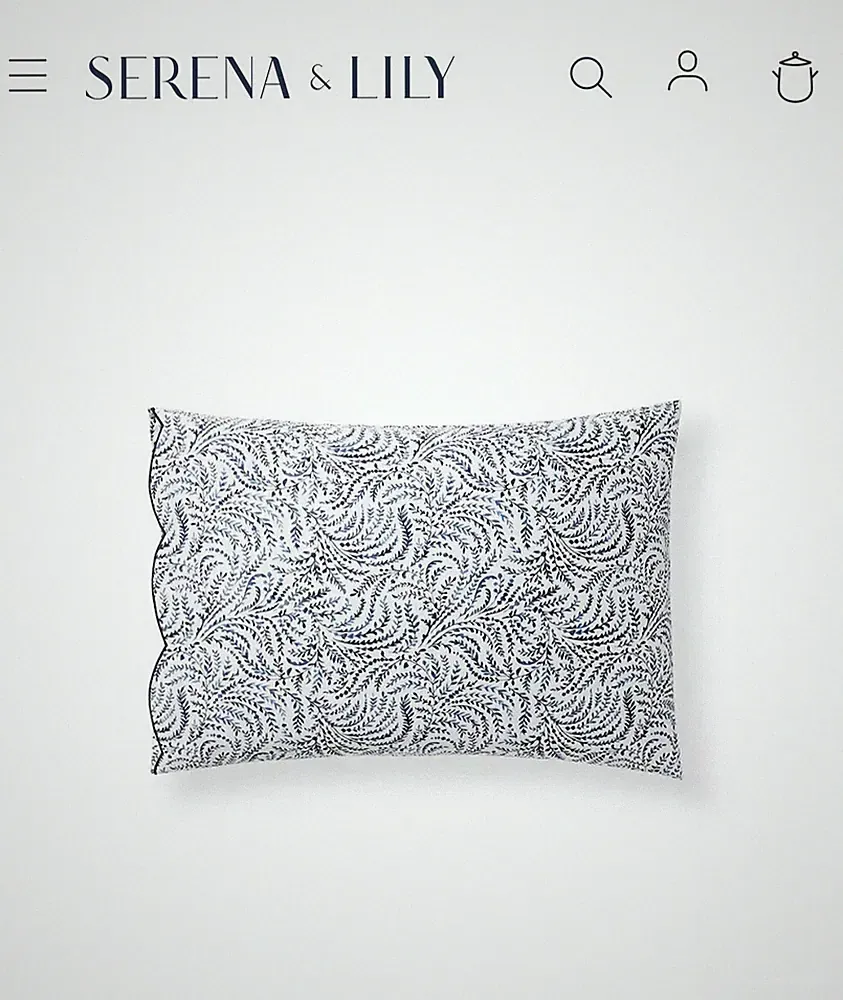 Serena And Lily Priano Standard Shams- Navy (2 Shams)