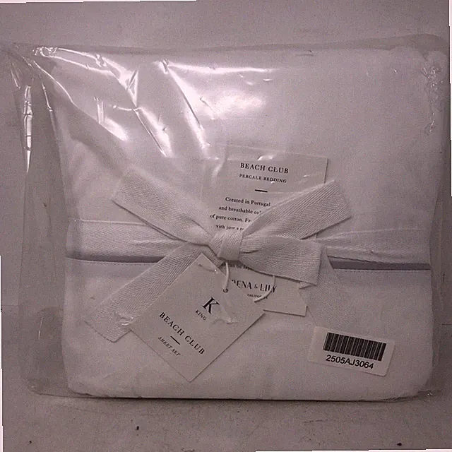 Serena & Lily Beach Club Percle Sheeting Set King ,Fog