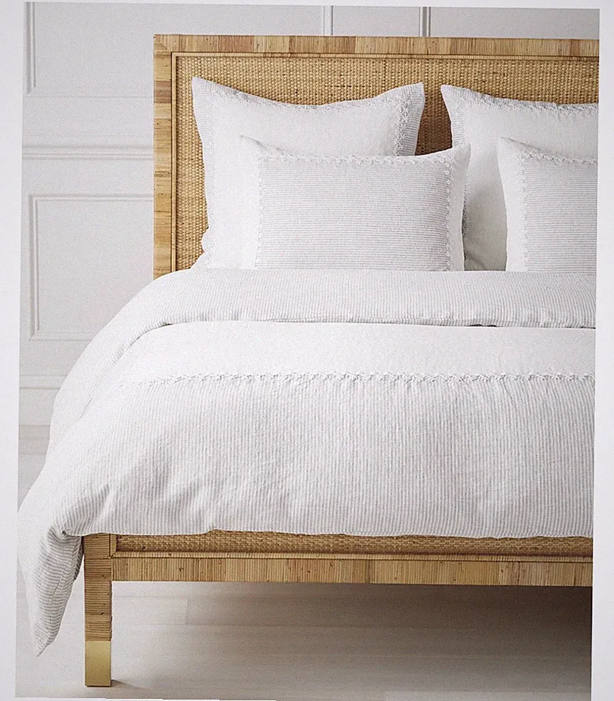 Serena & Lily Danbury Twin Duvet Cover + Euro Sham | NWT | Linen | Retail $506
