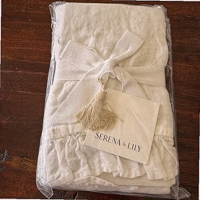 Serena & Lily Nantucket White Linen King Sham $128