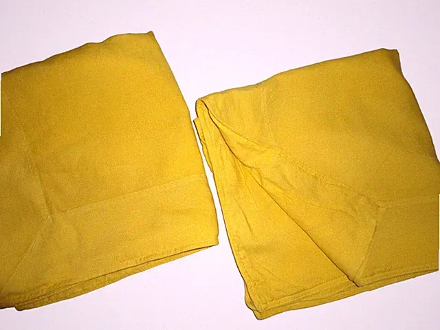 Serena & Lily Positano Linen YELLOW (2) EURO PILLOW SHAMS 26 X 26
