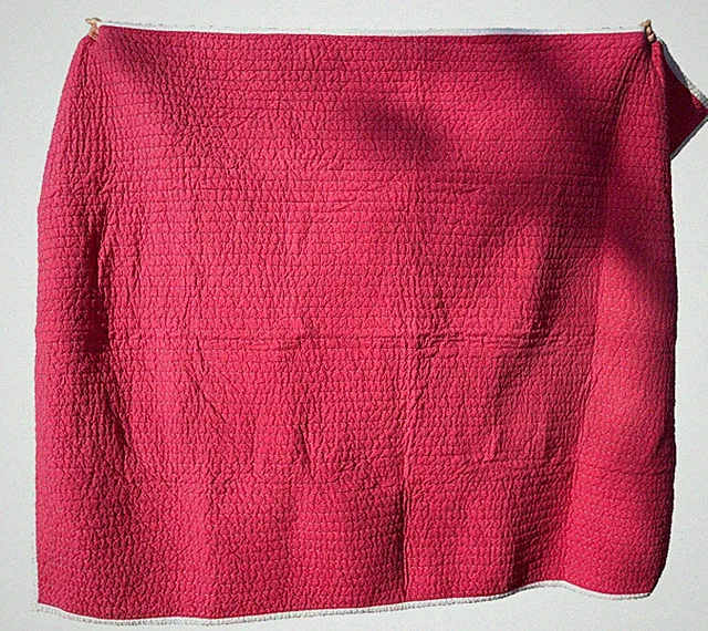 Serena & Lily Twin Quilt Dark Light Pink Reversible w/ Pillow Sham - 68 x 86"