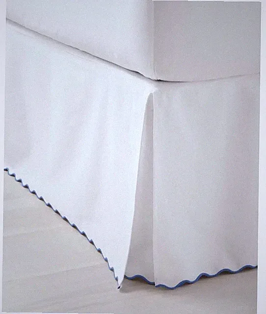 Serena & Lily Wave Bedskirt | NWT | Cal King | French Blue | Retail $248